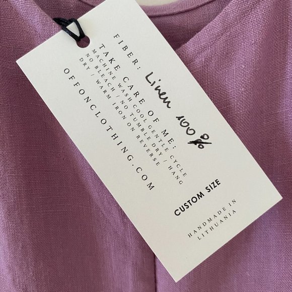 Lilac OffOn Linen Extra Small Dress - Picture 5 of 6